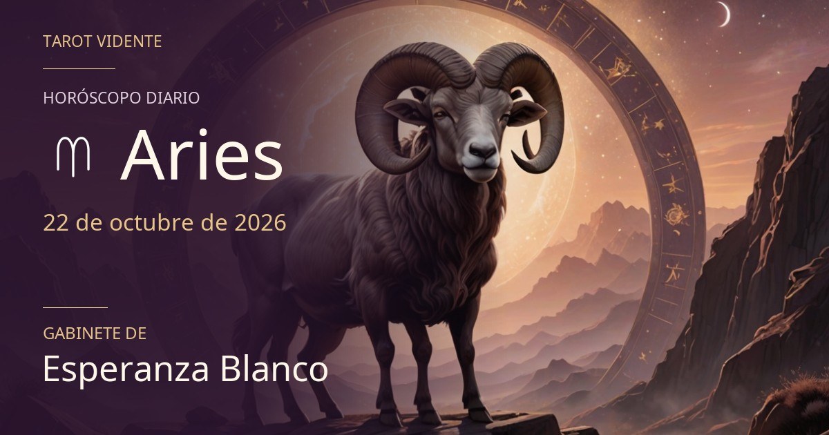 Horóscopo de Aries · 22 de octubre de 2026. Ilustración simbólica generada con IA.
