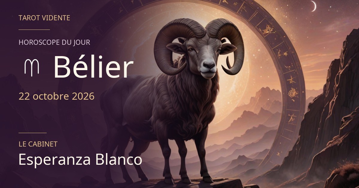 Horoscope du Bélier · 22 octobre 2026. Illustration symbolique générée par IA.