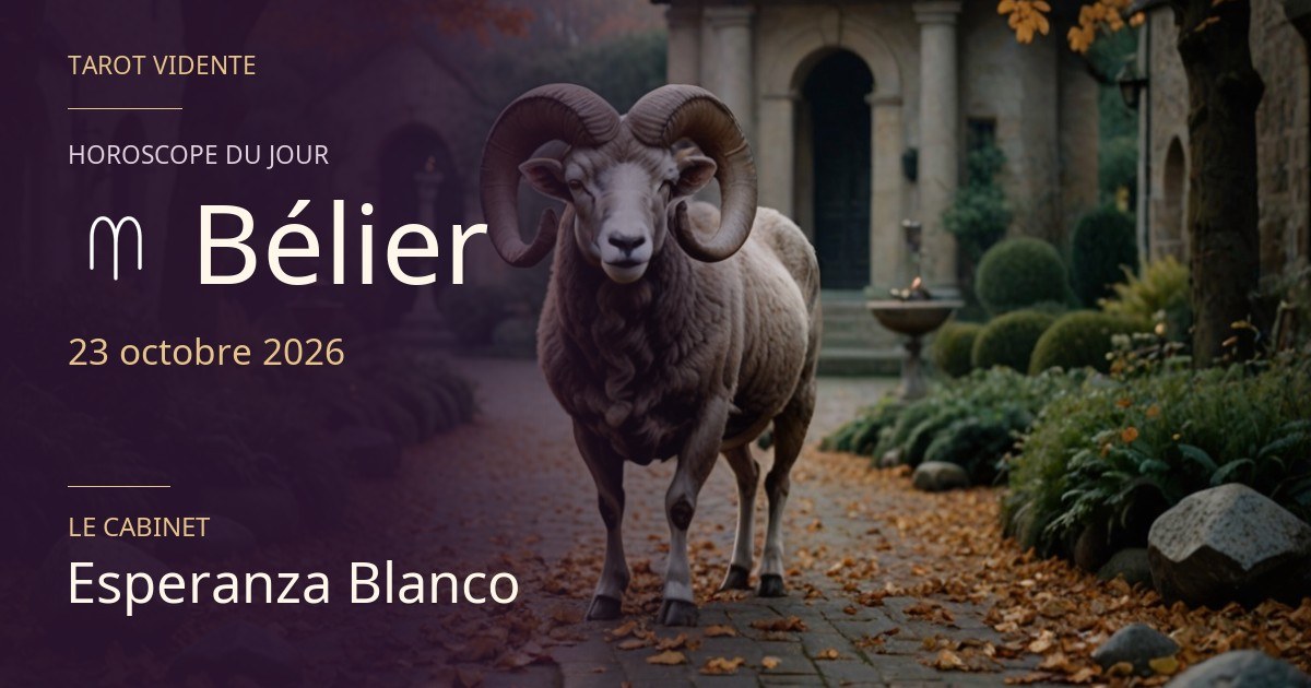 Horoscope du Bélier · 23 octobre 2026. Illustration symbolique générée par IA.
