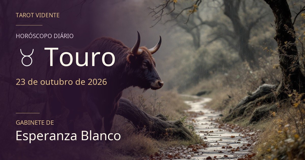 Horóscopo de Touro · 23 de outubro de 2026. Ilustração simbólica gerada por IA.