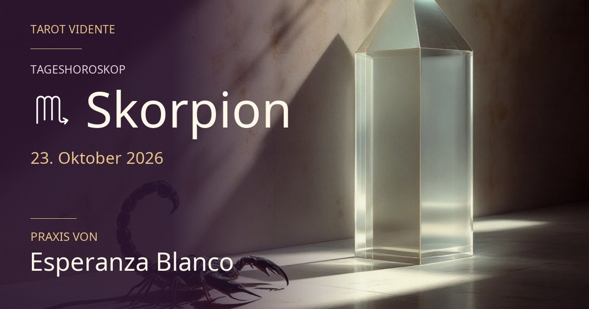 Horoskop für Skorpion · 23. Oktober 2026. Symbolische, mit KI erstellte Illustration.