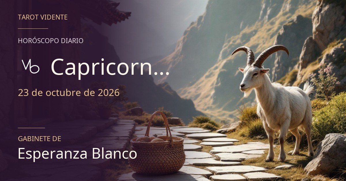 Horóscopo de Capricornio · 23 de octubre de 2026. Ilustración simbólica generada con IA.