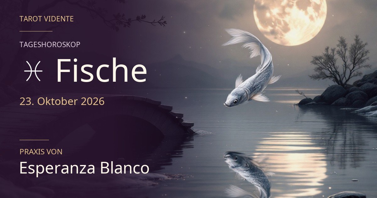 Horoskop für Fische · 23. Oktober 2026. Symbolische, mit KI erstellte Illustration.
