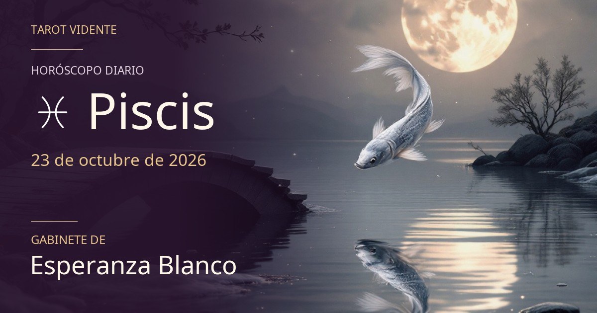 Horóscopo de Piscis · 23 de octubre de 2026. Ilustración simbólica generada con IA.