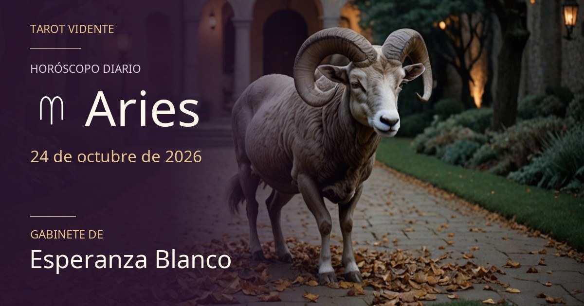 Horóscopo de Aries · 24 de octubre de 2026. Ilustración simbólica generada con IA.