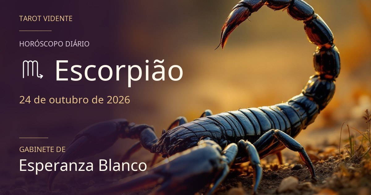 Horóscopo de Escorpião · 24 de outubro de 2026. Ilustração simbólica gerada por IA.