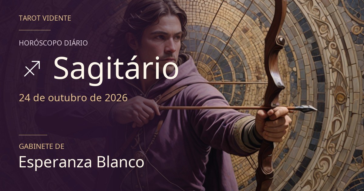 Horóscopo de Sagitário · 24 de outubro de 2026. Ilustração simbólica gerada por IA.