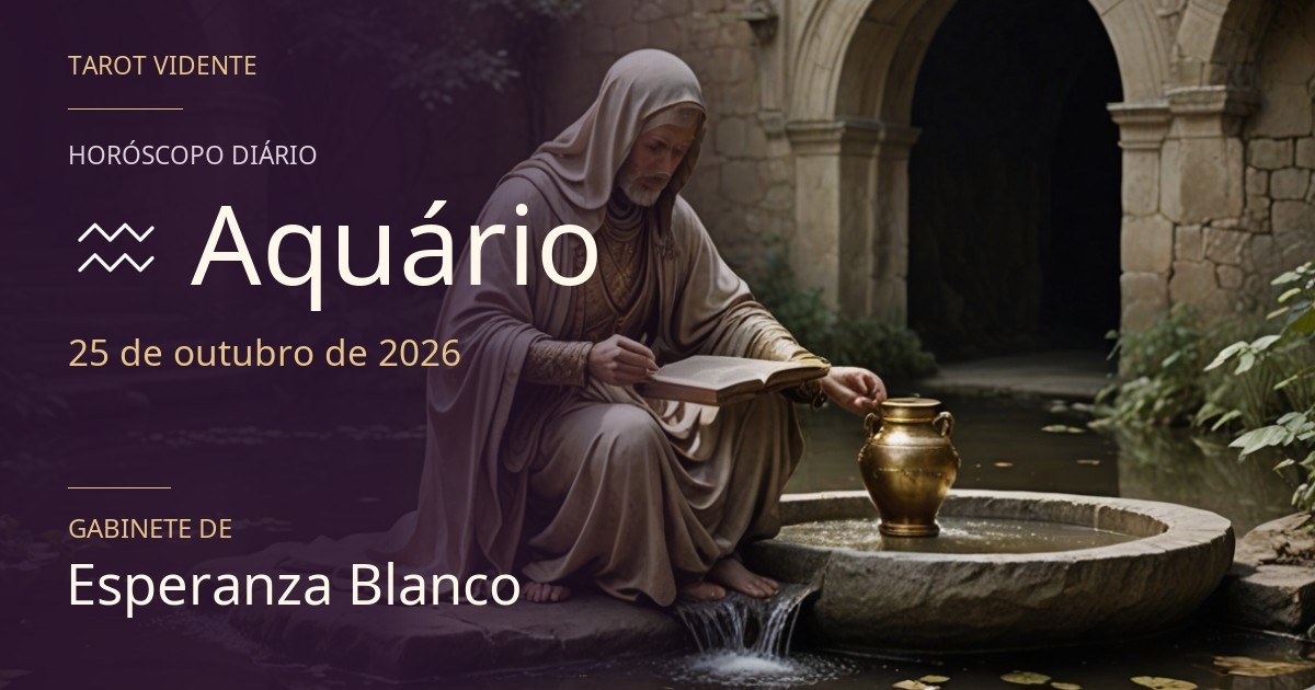 Horóscopo de Aquário · 25 de outubro de 2026. Ilustração simbólica gerada por IA.