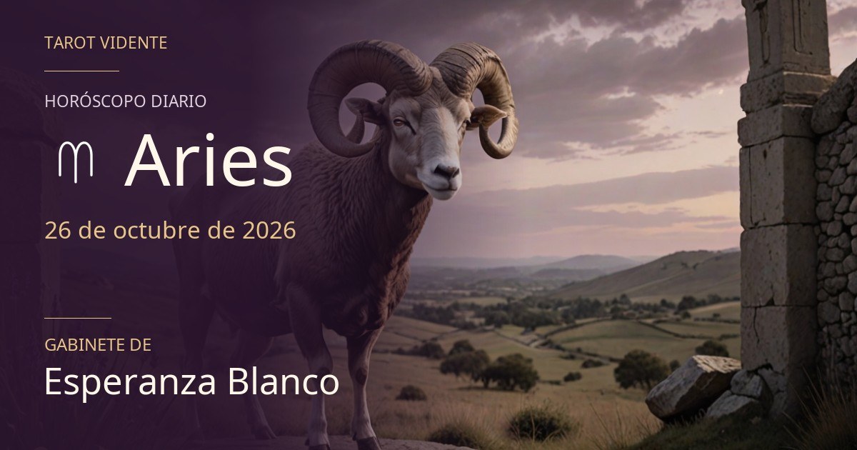 Horóscopo de Aries · 26 de octubre de 2026. Ilustración simbólica generada con IA.