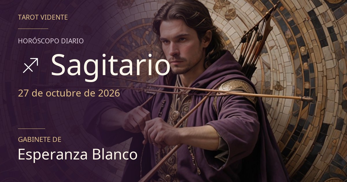 Horóscopo de Sagitario · 27 de octubre de 2026. Ilustración simbólica generada con IA.