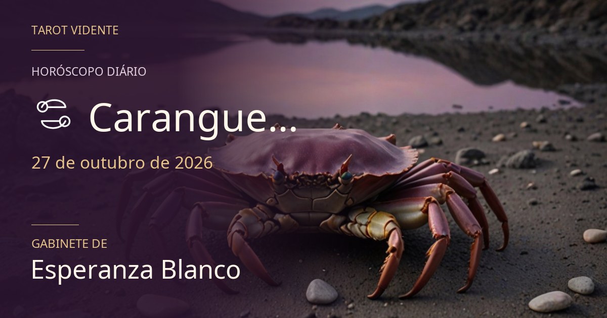 Horóscopo de Caranguejo · 27 de outubro de 2026. Ilustração simbólica gerada por IA.