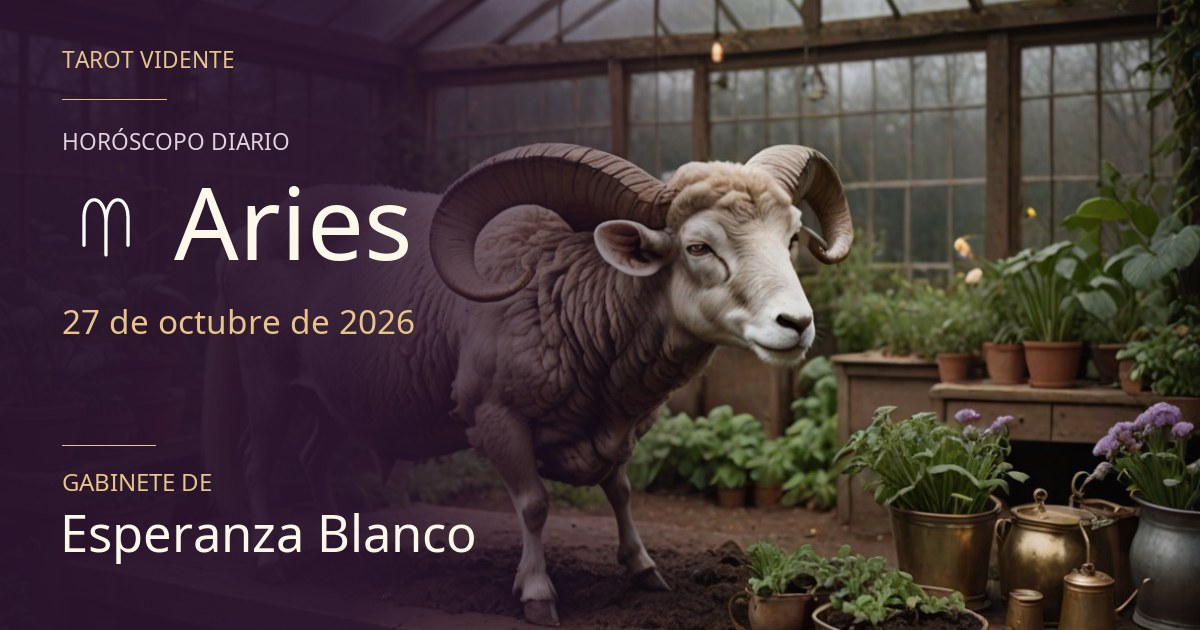 Horóscopo de Aries · 27 de octubre de 2026. Ilustración simbólica generada con IA.