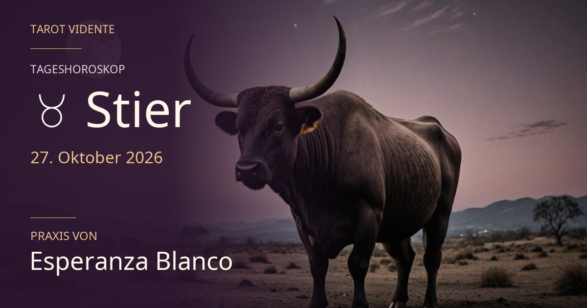 Horoskop für Stier · 27. Oktober 2026. Symbolische, mit KI erstellte Illustration.