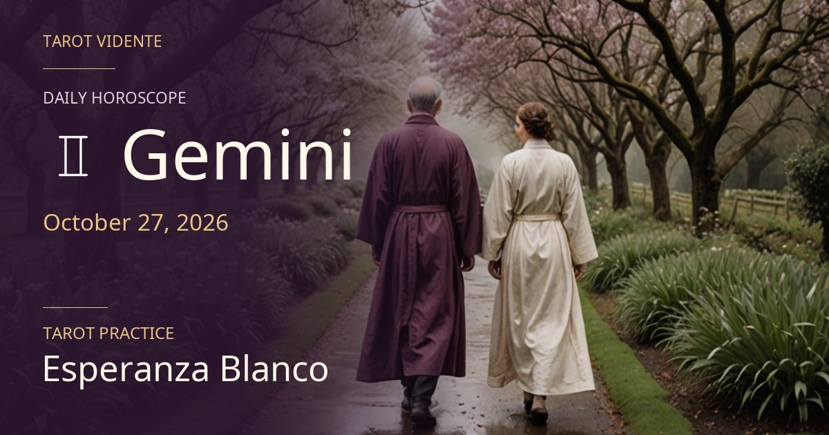 Gemini horoscope · October 27, 2026. Symbolic AI-generated illustration.