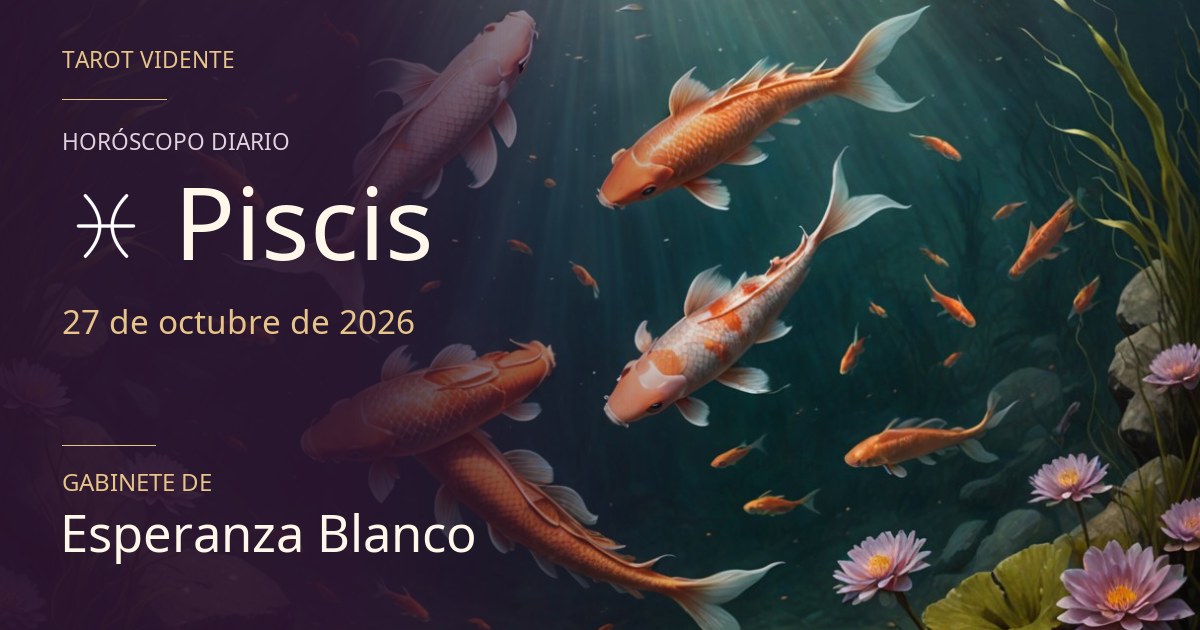 Horóscopo de Piscis · 27 de octubre de 2026. Ilustración simbólica generada con IA.