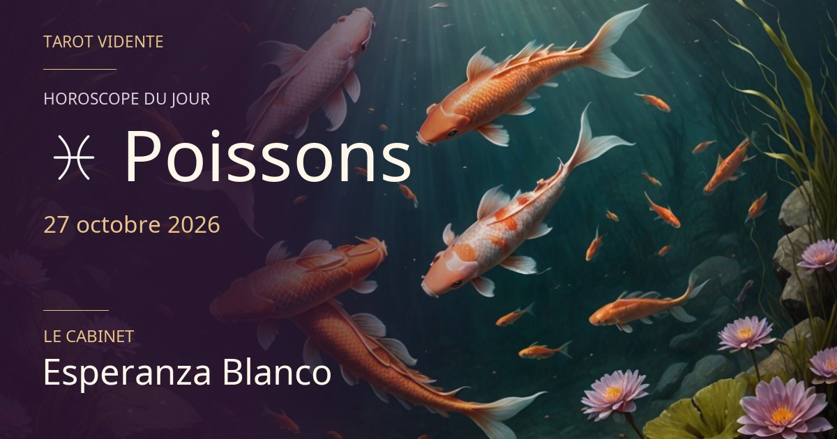 Horoscope du Poissons · 27 octobre 2026. Illustration symbolique générée par IA.
