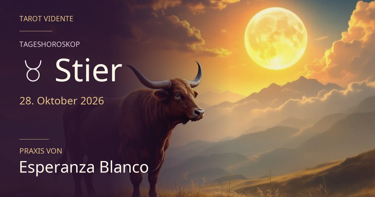 Horoskop für Stier · 28. Oktober 2026. Symbolische, mit KI erstellte Illustration.