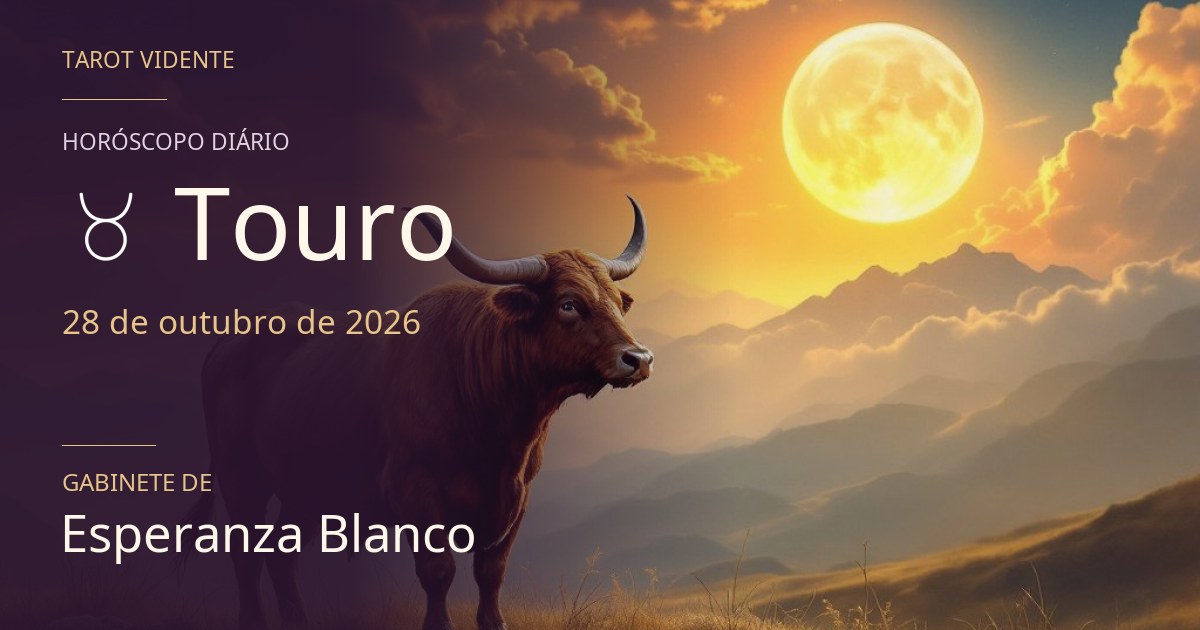 Horóscopo de Touro · 28 de outubro de 2026. Ilustração simbólica gerada por IA.