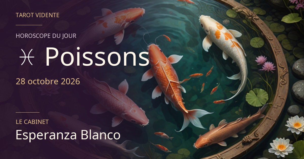 Horoscope du Poissons · 28 octobre 2026. Illustration symbolique générée par IA.