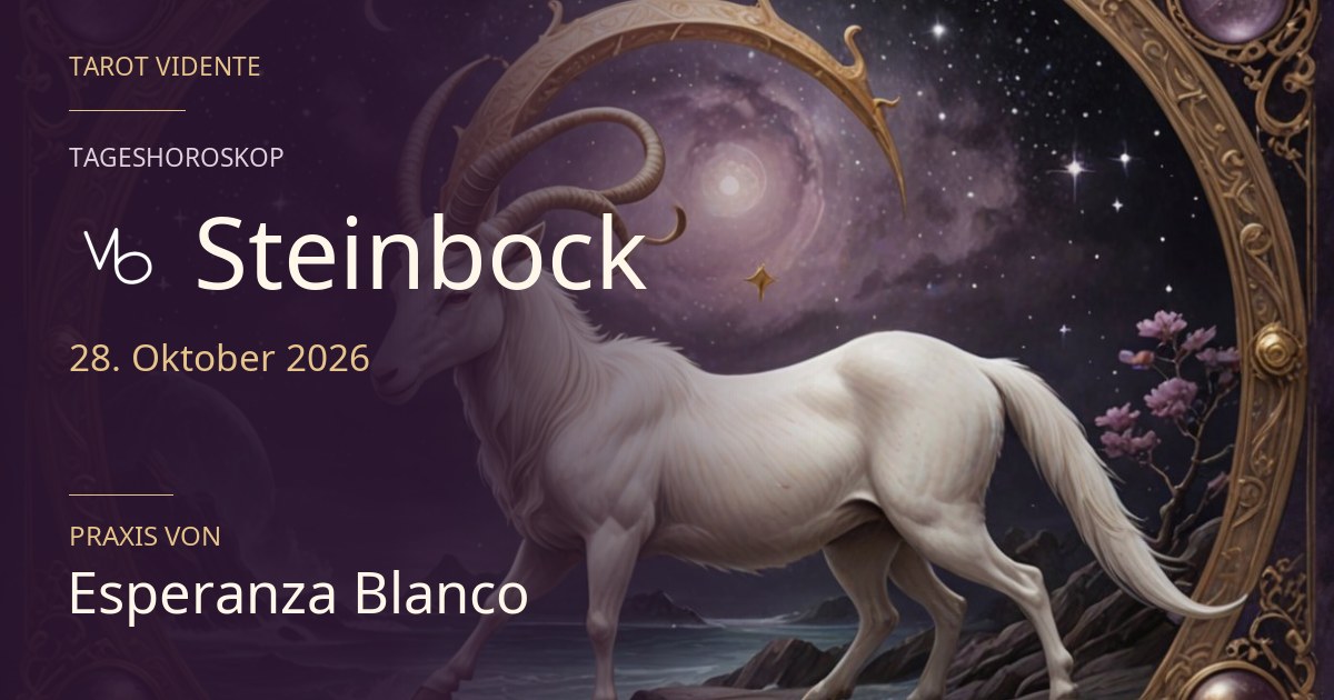 Horoskop für Steinbock · 28. Oktober 2026. Symbolische, mit KI erstellte Illustration.