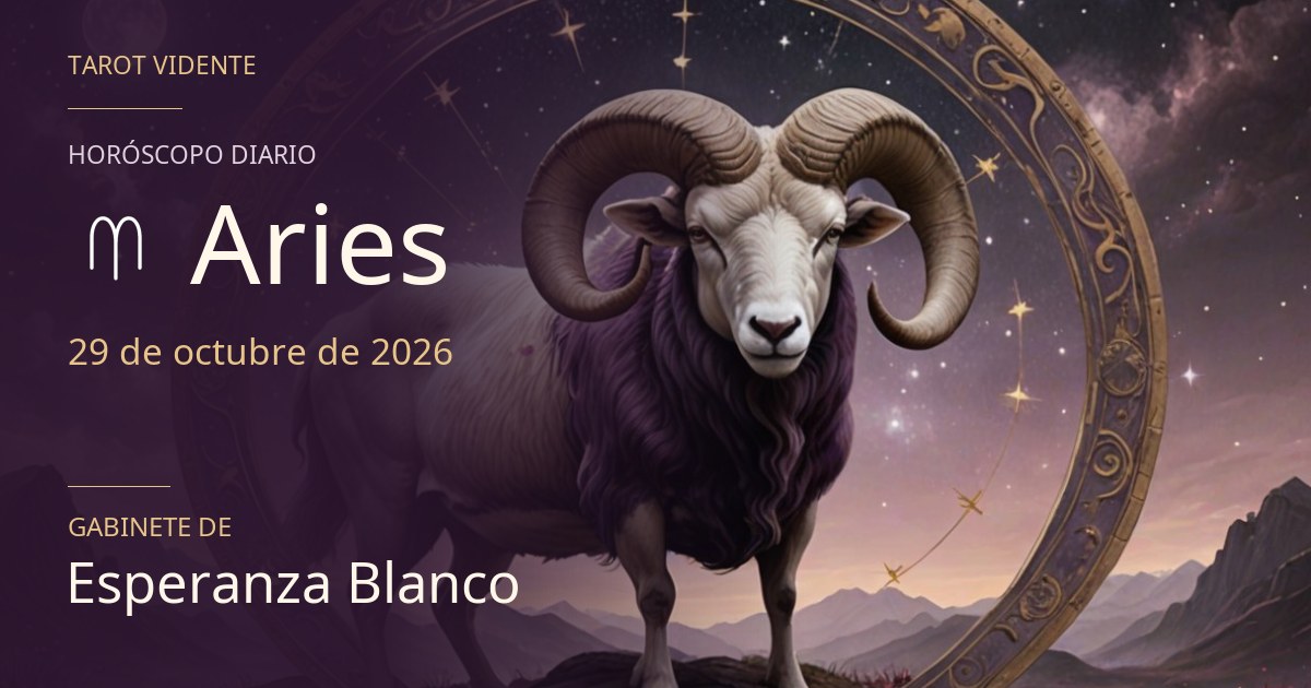 Horóscopo de Aries · 29 de octubre de 2026. Ilustración simbólica generada con IA.