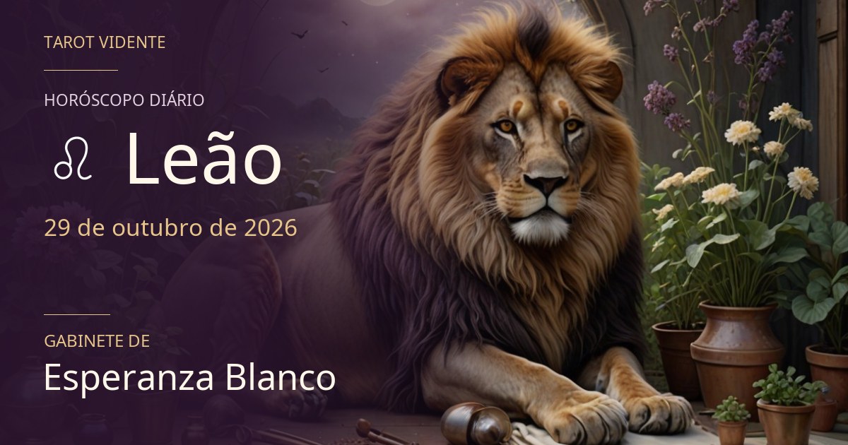 Horóscopo de Leão · 29 de outubro de 2026. Ilustração simbólica gerada por IA.