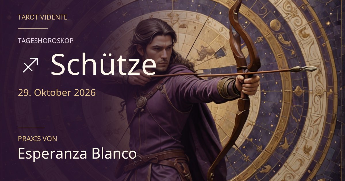 Horoskop für Schütze · 29. Oktober 2026. Symbolische, mit KI erstellte Illustration.
