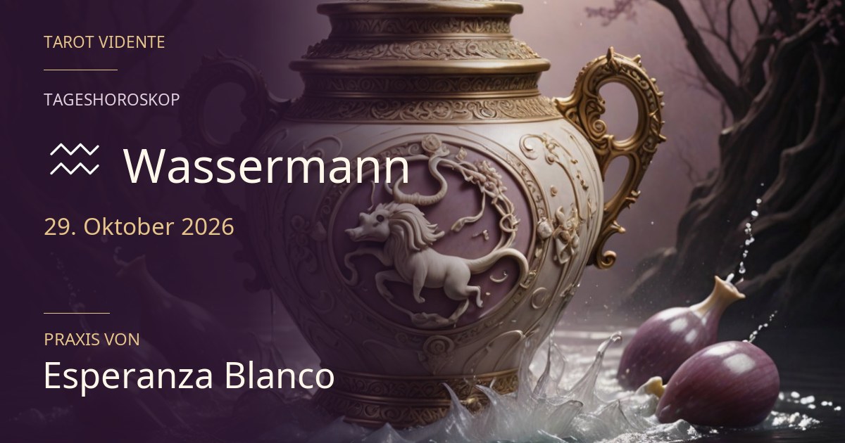 Horoskop für Wassermann · 29. Oktober 2026. Symbolische, mit KI erstellte Illustration.