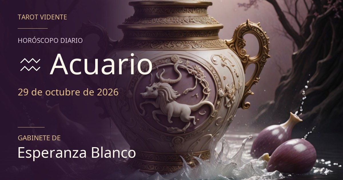 Horóscopo de Acuario · 29 de octubre de 2026. Ilustración simbólica generada con IA.