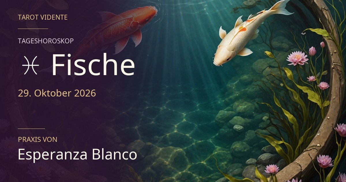 Horoskop für Fische · 29. Oktober 2026. Symbolische, mit KI erstellte Illustration.