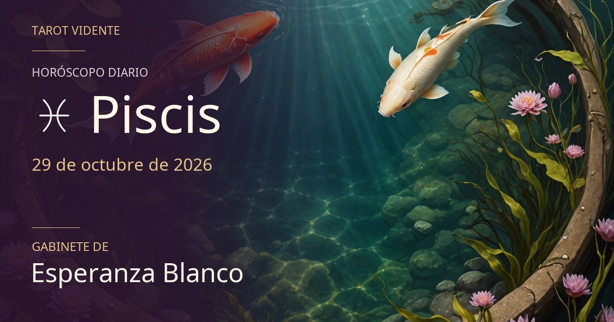 Horóscopo de Piscis · 29 de octubre de 2026. Ilustración simbólica generada con IA.