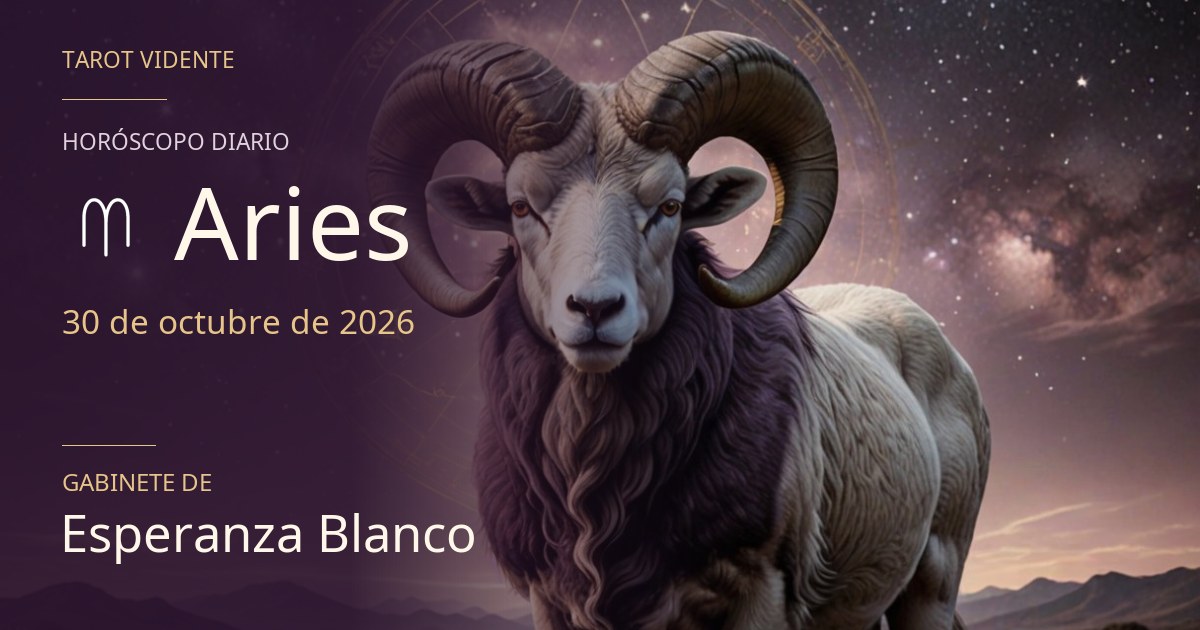 Horóscopo de Aries · 30 de octubre de 2026. Ilustración simbólica generada con IA.