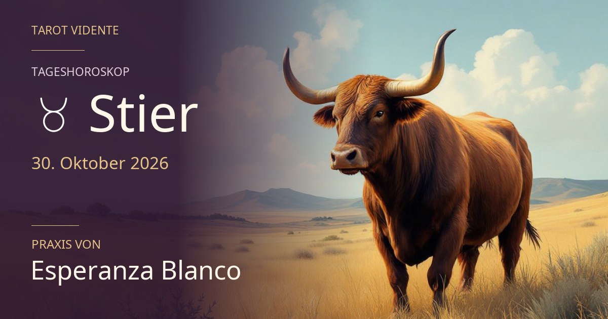 Horoskop für Stier · 30. Oktober 2026. Symbolische, mit KI erstellte Illustration.