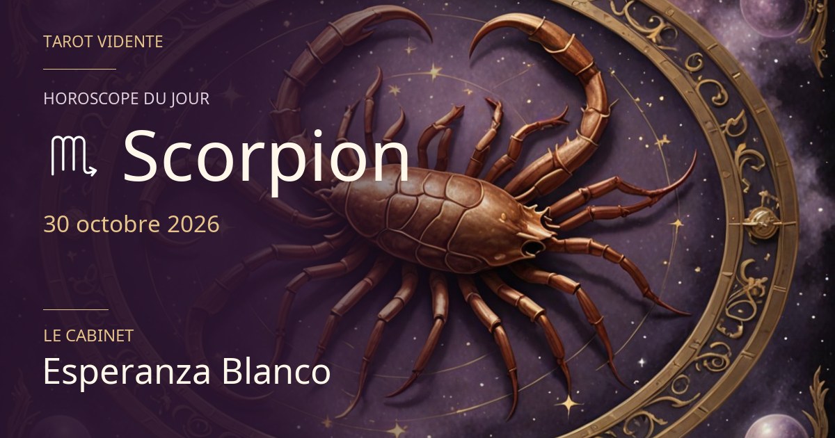 Horoscope du Scorpion · 30 octobre 2026. Illustration symbolique générée par IA.