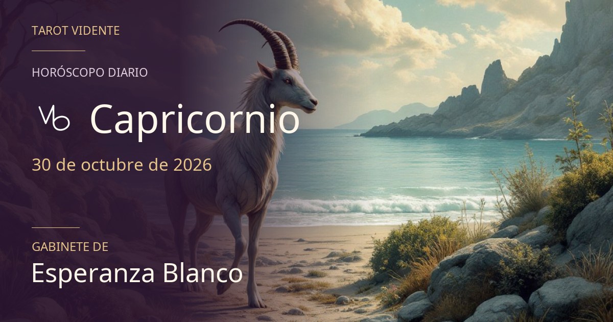 Horóscopo de Capricornio · 30 de octubre de 2026. Ilustración simbólica generada con IA.