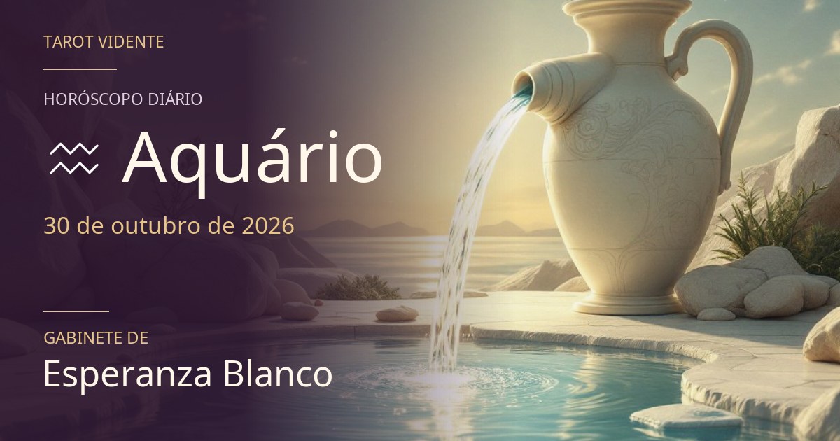 Horóscopo de Aquário · 30 de outubro de 2026. Ilustração simbólica gerada por IA.