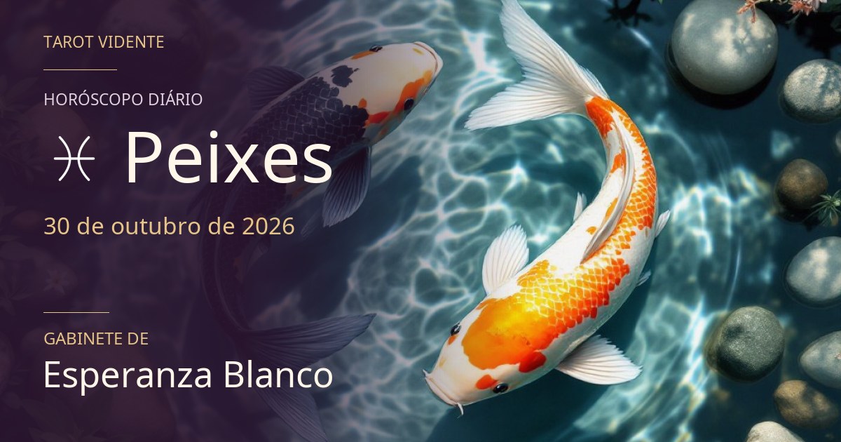Horóscopo de Peixes · 30 de outubro de 2026. Ilustração simbólica gerada por IA.