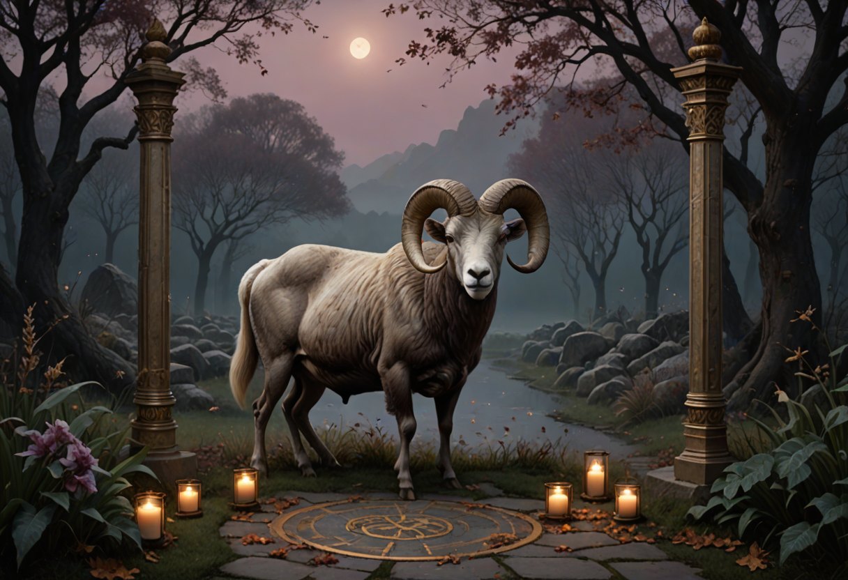 Horoskop für Widder · 31. Oktober 2026. Symbolische, mit KI erstellte Illustration.