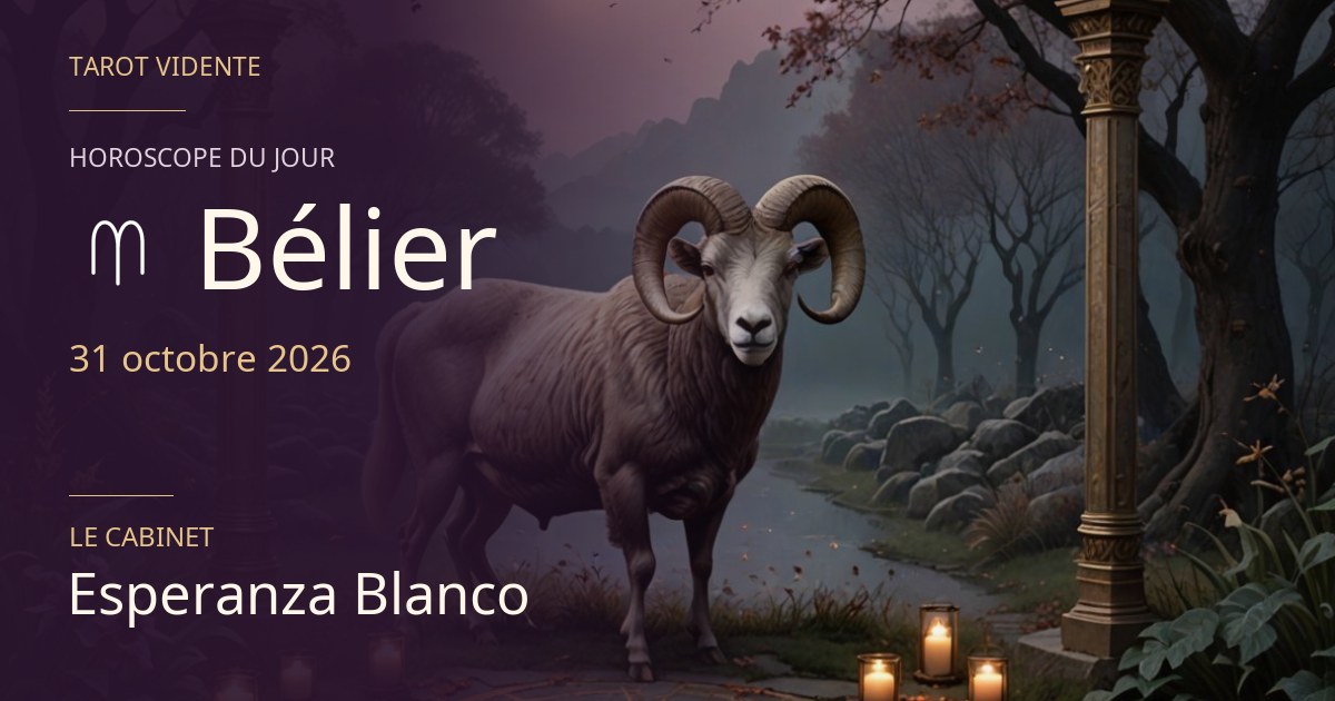 Horoscope du Bélier · 31 octobre 2026. Illustration symbolique générée par IA.