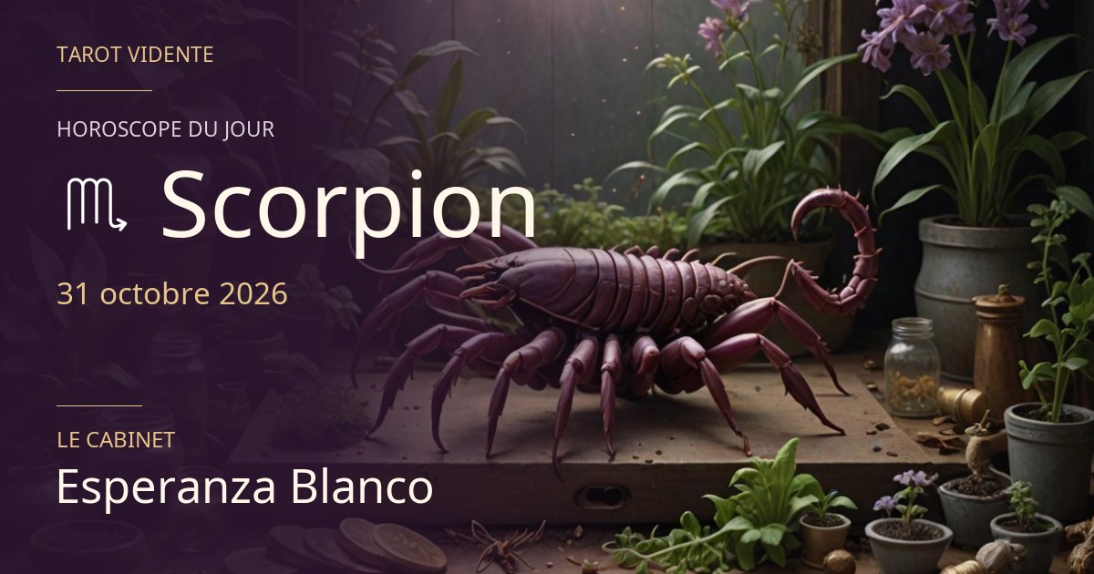 Horoscope du Scorpion · 31 octobre 2026. Illustration symbolique générée par IA.