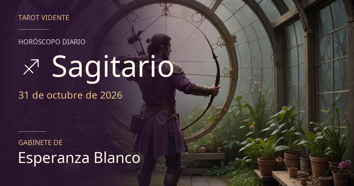 Horóscopo de Sagitario · 31 de octubre de 2026. Ilustración simbólica generada con IA.