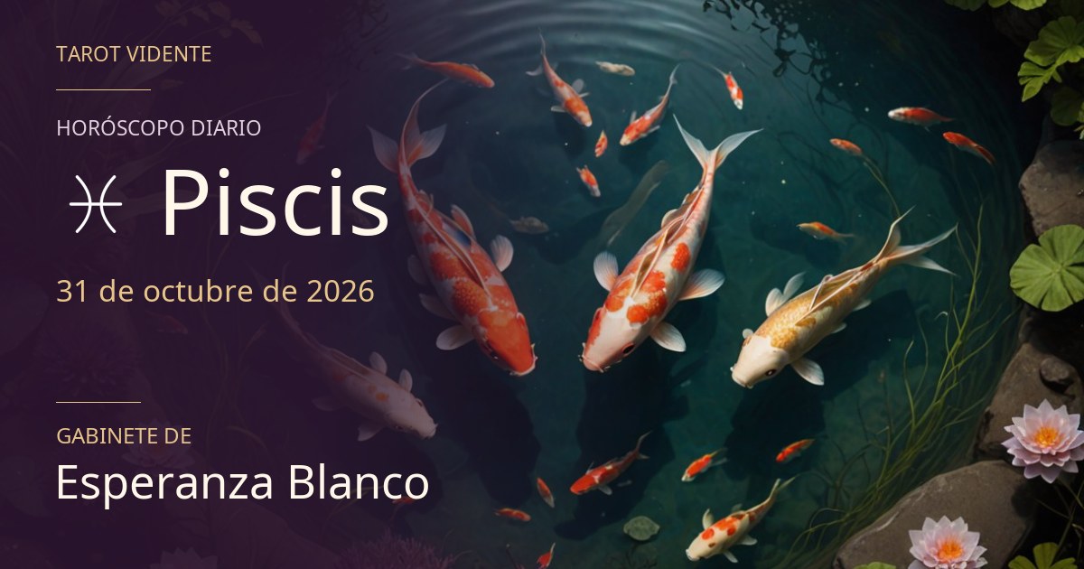 Horóscopo de Piscis · 31 de octubre de 2026. Ilustración simbólica generada con IA.