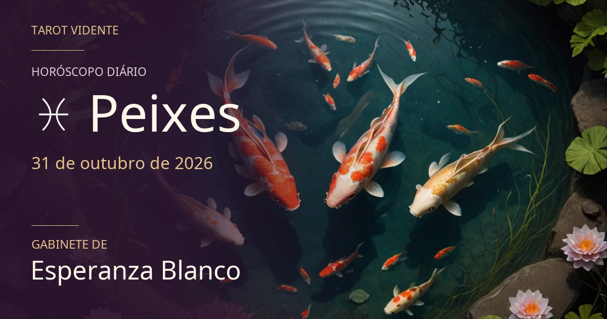 Horóscopo de Peixes · 31 de outubro de 2026. Ilustração simbólica gerada por IA.