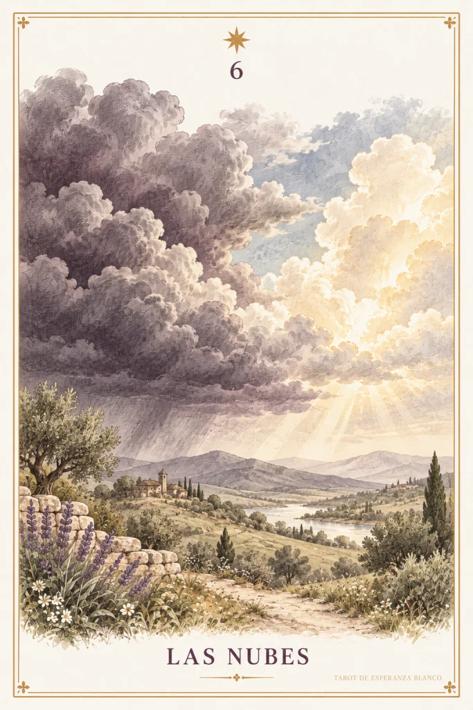 Clouds · dark and pale clouds above a landscape