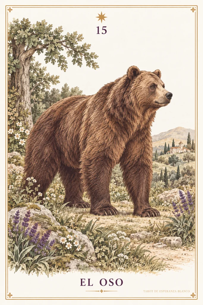Der Bär · ein brauner Bär neben Pflanzen
