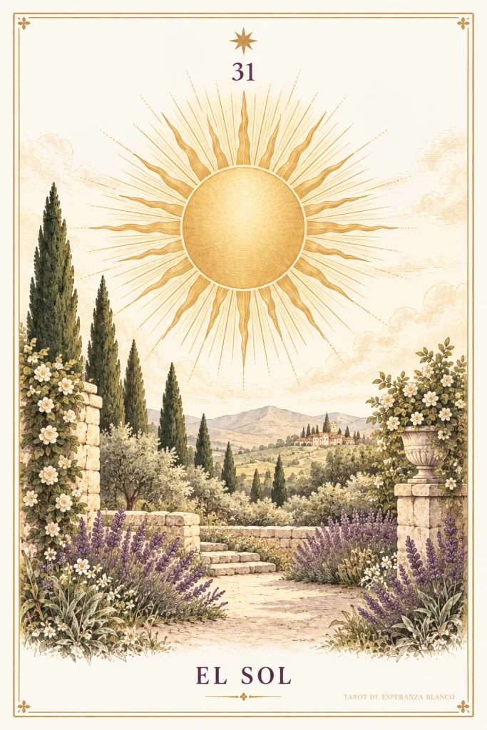 Die Sonne · eine goldene Sonnenscheibe mit Strahlen