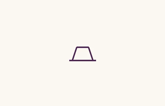 Bridge · an unfilled trapezoid resting on a horizontal line