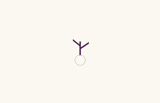 Seed · a small circle below a stem with two branches