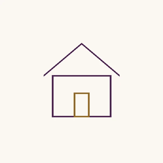 Casa · o contorno de uma casa com telhado