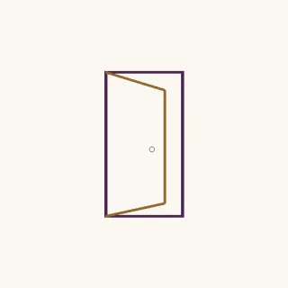 Puerta · el marco y la hoja abierta de una puerta